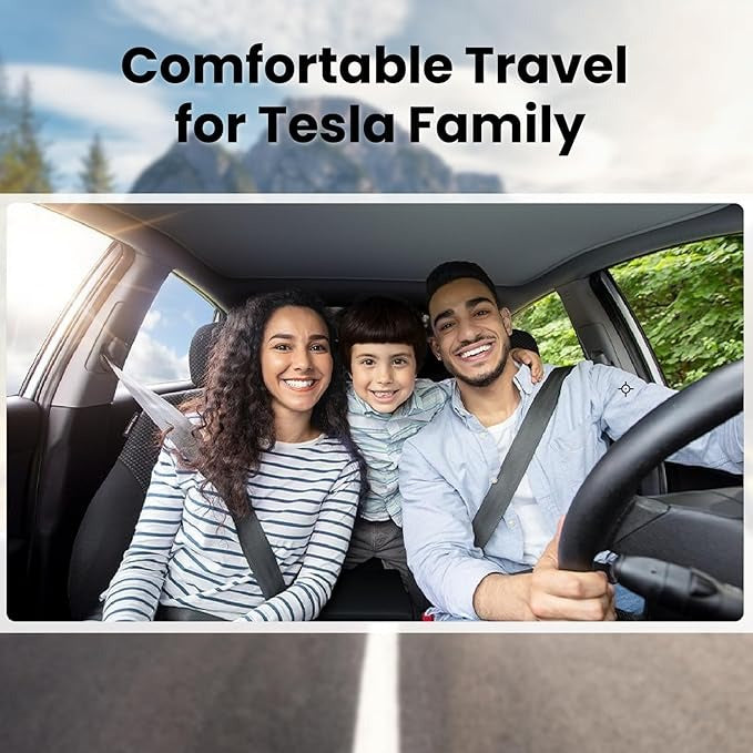 Electric Sunshade Roof for Tesla Model Y, Retractable Sunshade Roof Heat Insulation Glass Roof for Tesla Model Y 2019~2024, 5 Layer 99.9% UV Protection, Tesla Interior Gray Hidden Wires
