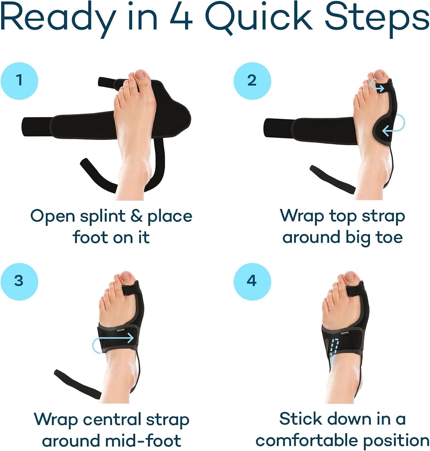 2-Pack Adjustable Bunion Corrector – Day & Night Big Toe Support