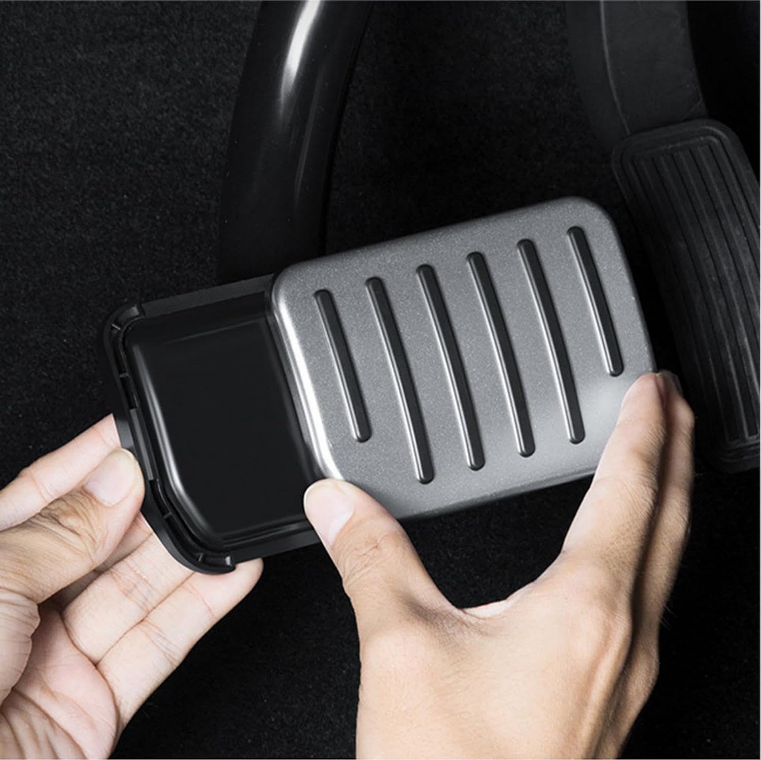 Tesla Aluminum Performance Pedal Covers | Non-Slip Brake & Accelerator Pedal Set for Model Y (2020–2026) & Model 3 (2021–2023)