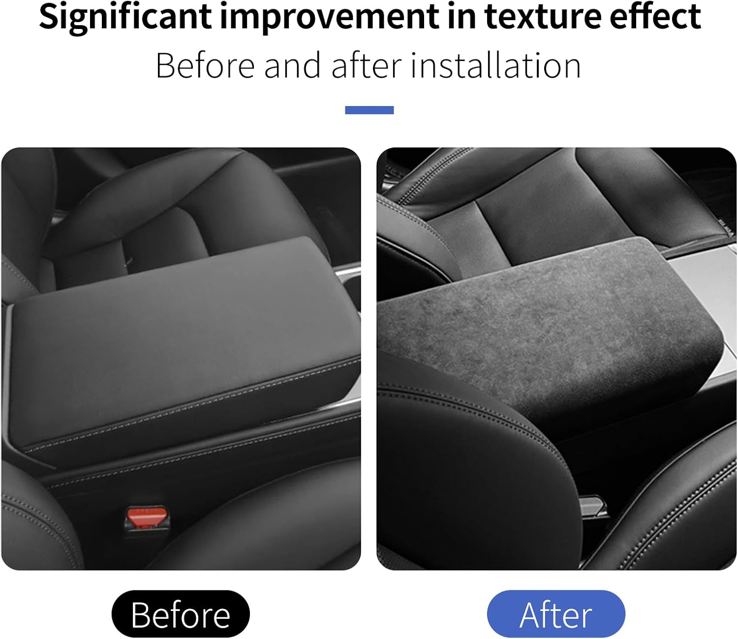 Tesla Alcantara Interior Protection Kit | Armrest Cover & Rear Air Vent Cover for Model Y Juniper (2025–2026) & Model 3 Highland (2024–2026)