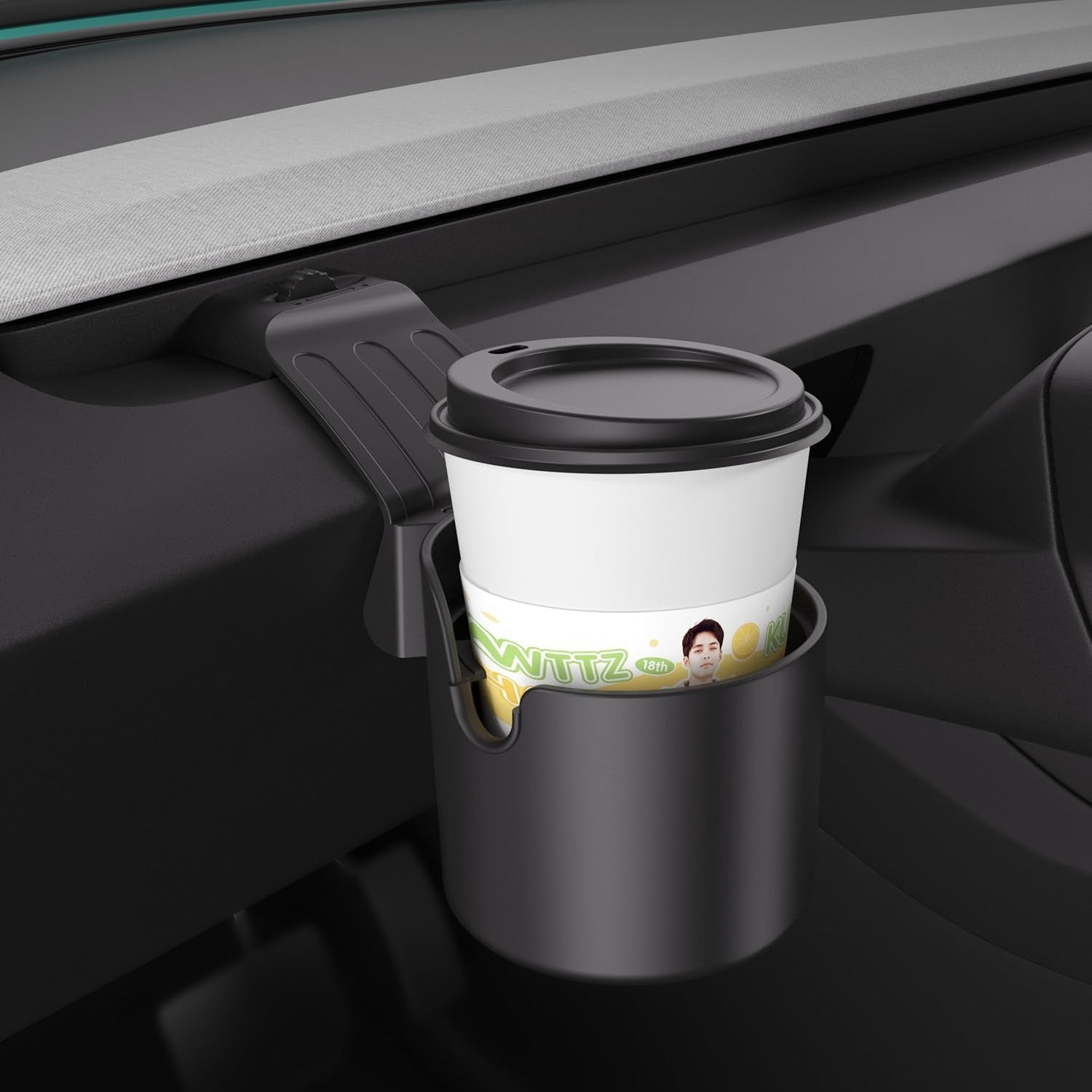 Tesla Dashboard Cup Holder & Storage Organizer for Model Y Juniper (2025–2026) & Model 3 Highland (2024–2026) | OEM Fit | Premium ABS | Easy Install
