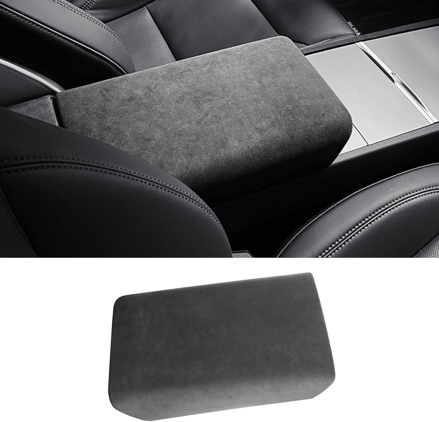Tesla Alcantara Interior Protection Kit | Armrest Cover & Rear Air Vent Cover for Model Y Juniper (2025–2026) & Model 3 Highland (2024–2026)