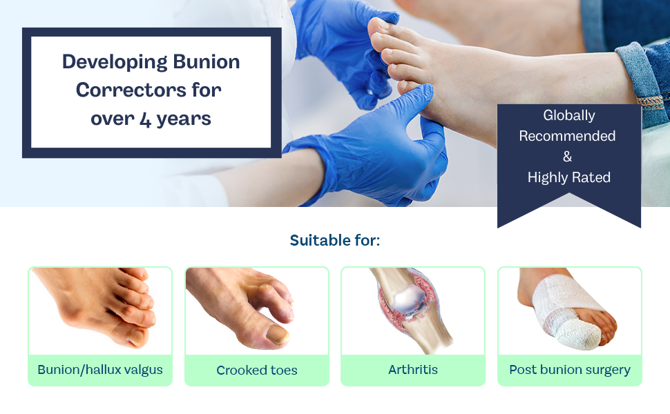 2-Pack Adjustable Bunion Corrector – Day & Night Big Toe Support