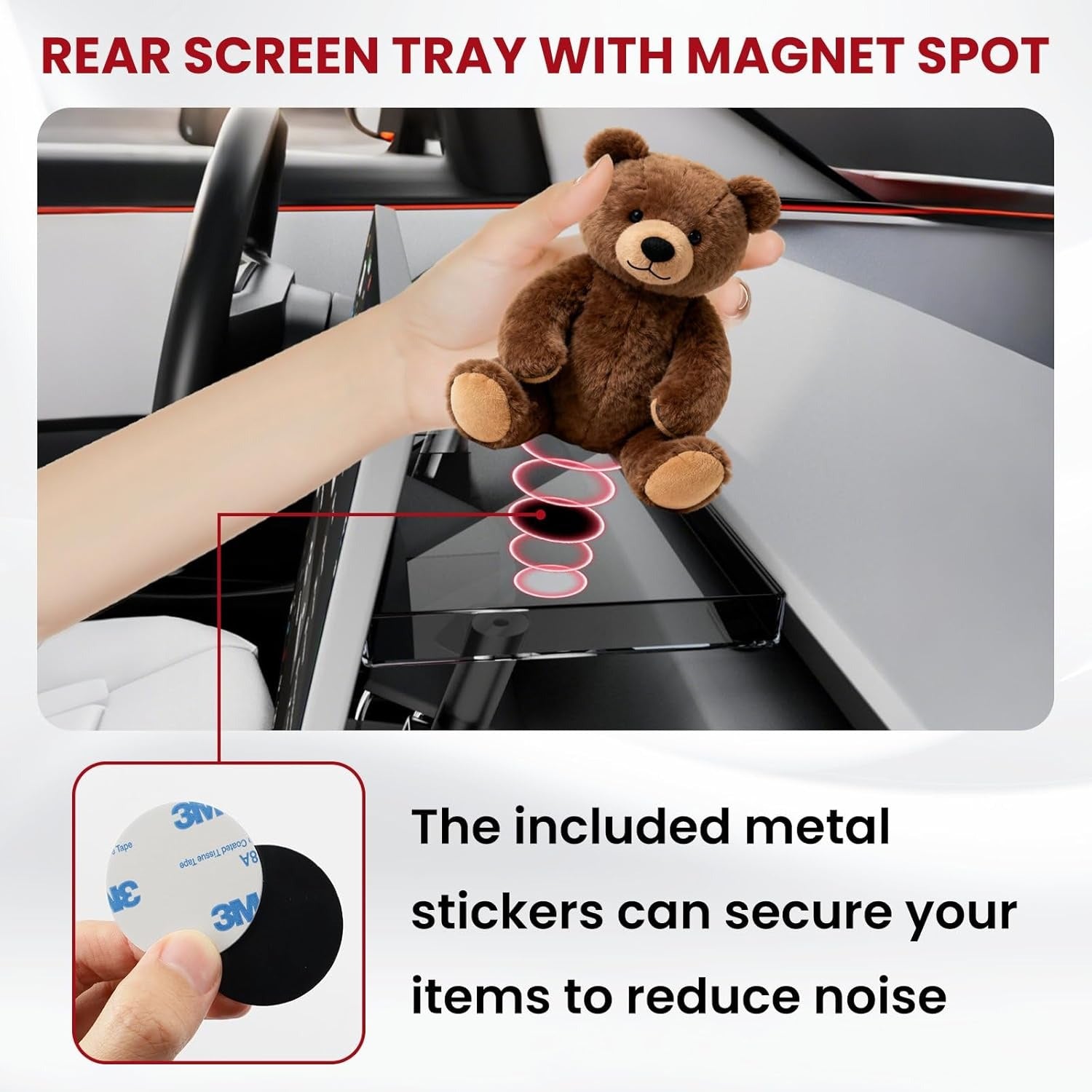 Under Screen Hidden Storage Organizer – Tesla Model Y Juniper & Model 3 Highland
