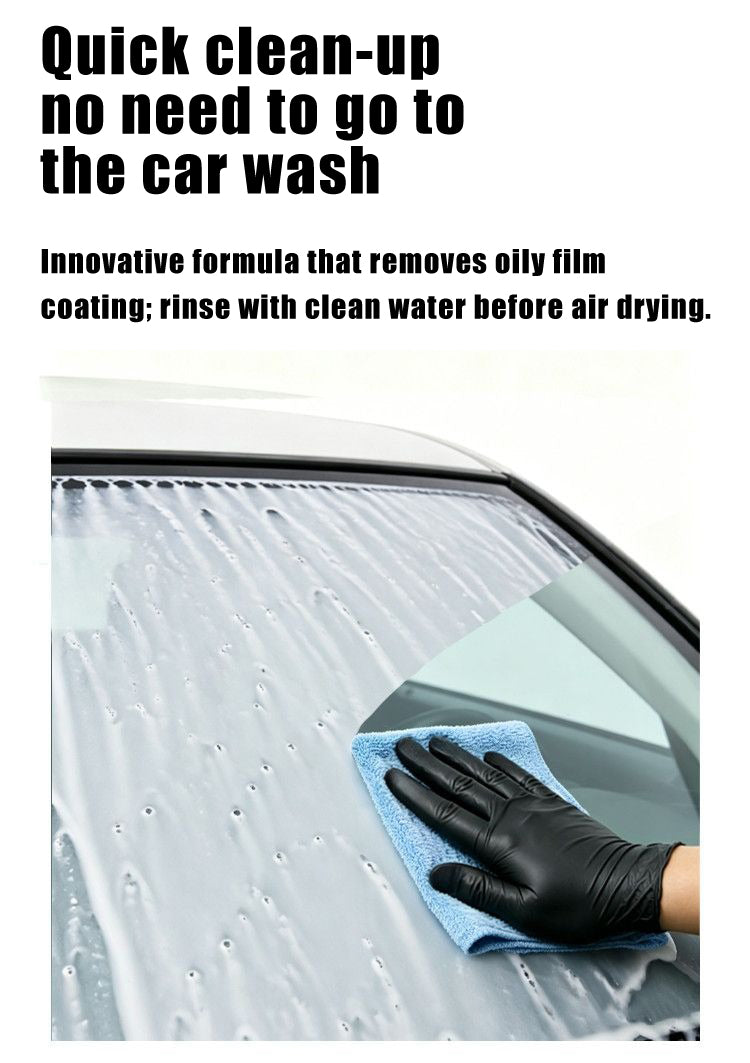 Car Windshield Oil Film Cleaning Wet Wipes Kit with Disposable Gloves