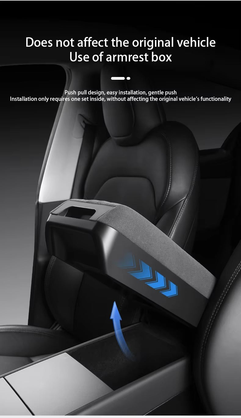 Tesla Center Console Armrest Height Extension Storage Box for Model YL (2025–2026), Model Y Juniper (2025–2026) & Model 3 Highland (2024–2026)