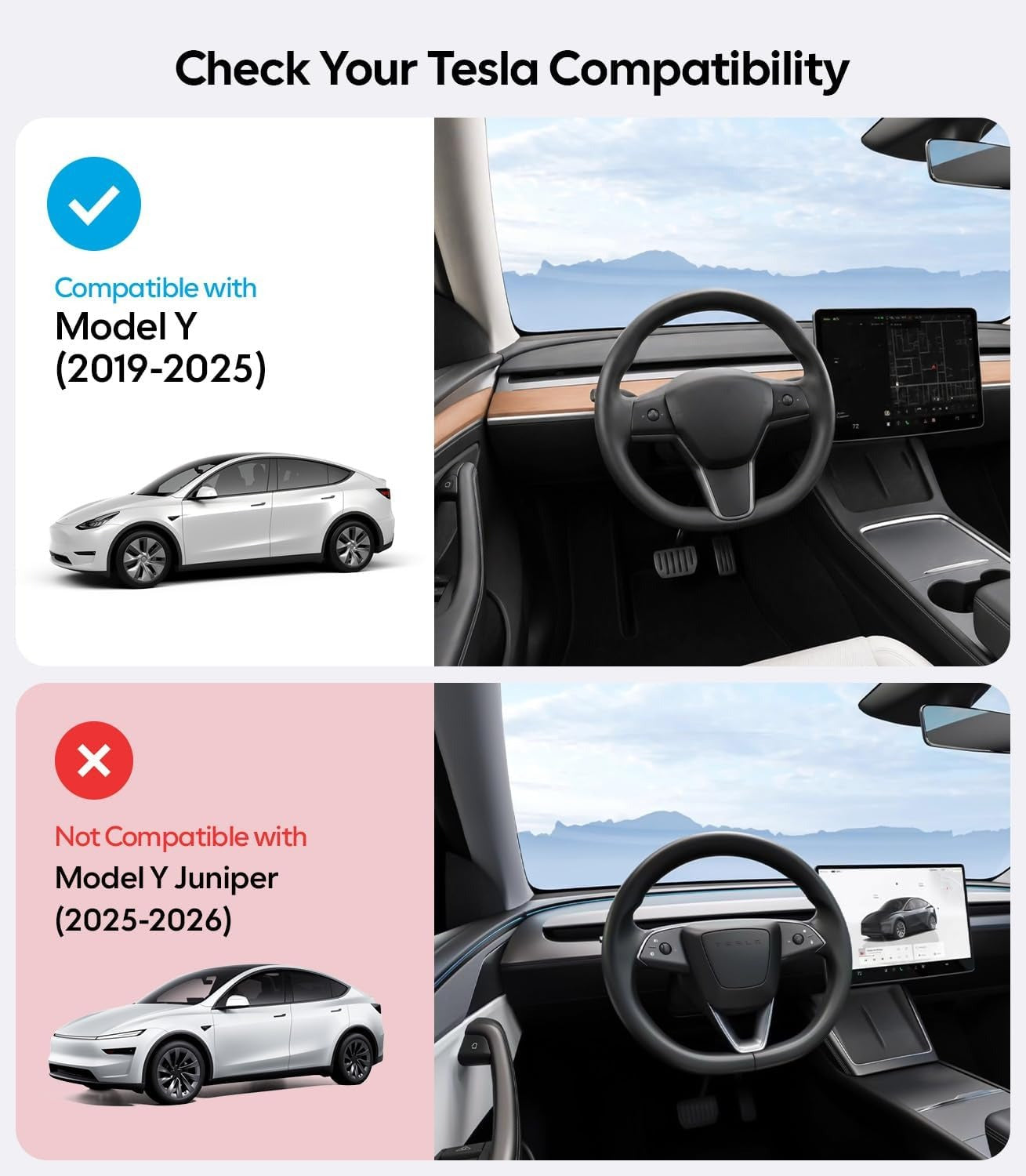 Tesla Model Y Sunshade Roof [Never Sag, Nano Ice-Crystal Coatings] 3-Gen Heat Insulation Glass Roof Sun Shade, Accessories for Tesla Model Y 2020~2025, Tesla Interior Gray