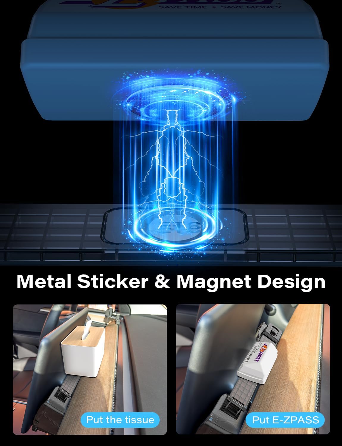 Hidden Under Screen Storage Organizer for Tesla Model Y Juniper & Model 3 Highland