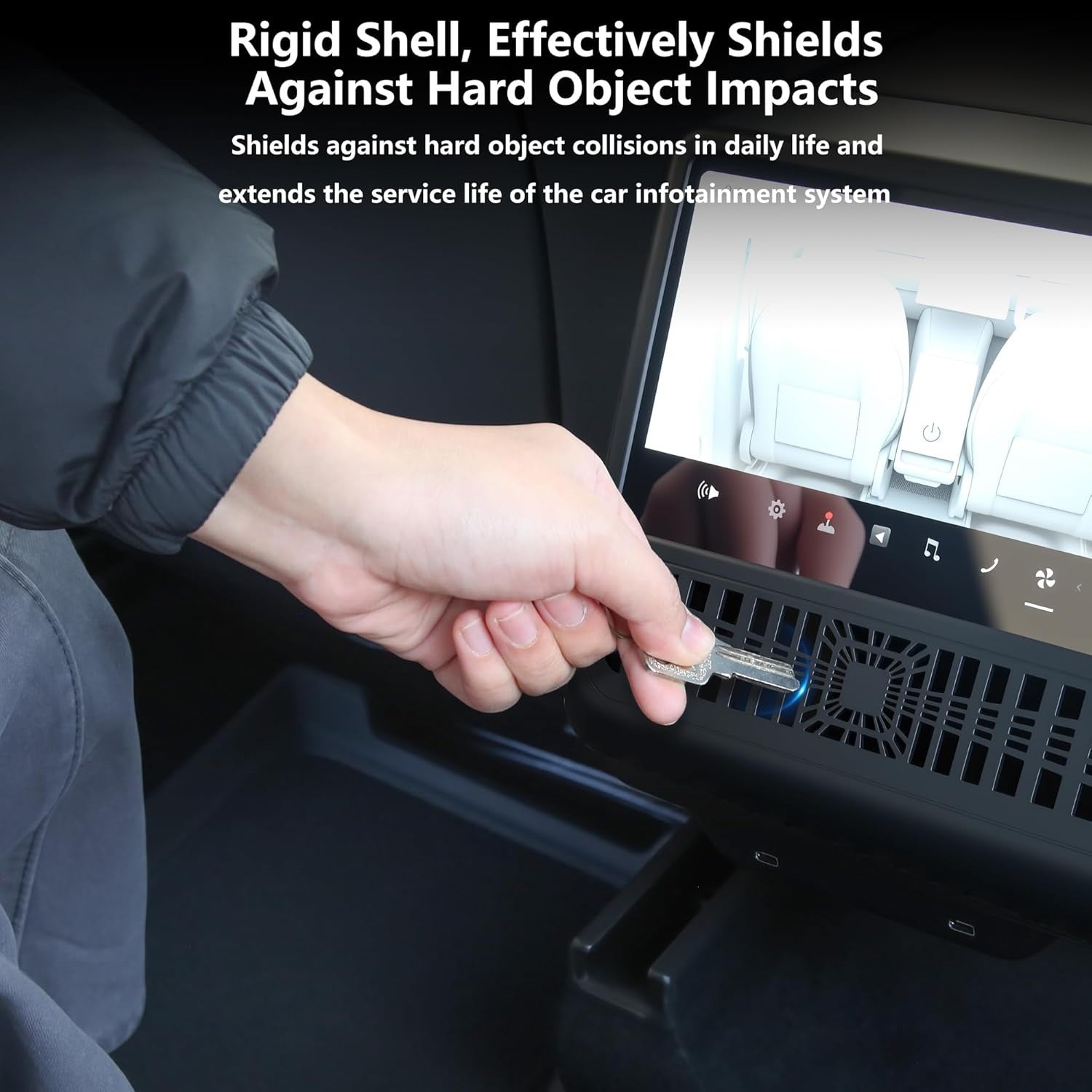 Tesla Model Y Juniper / Model 3 Highland Rear AC Vent Cover & 8-inch Screen Protector – All-in-One Interior Protection Kit (2024–2026)