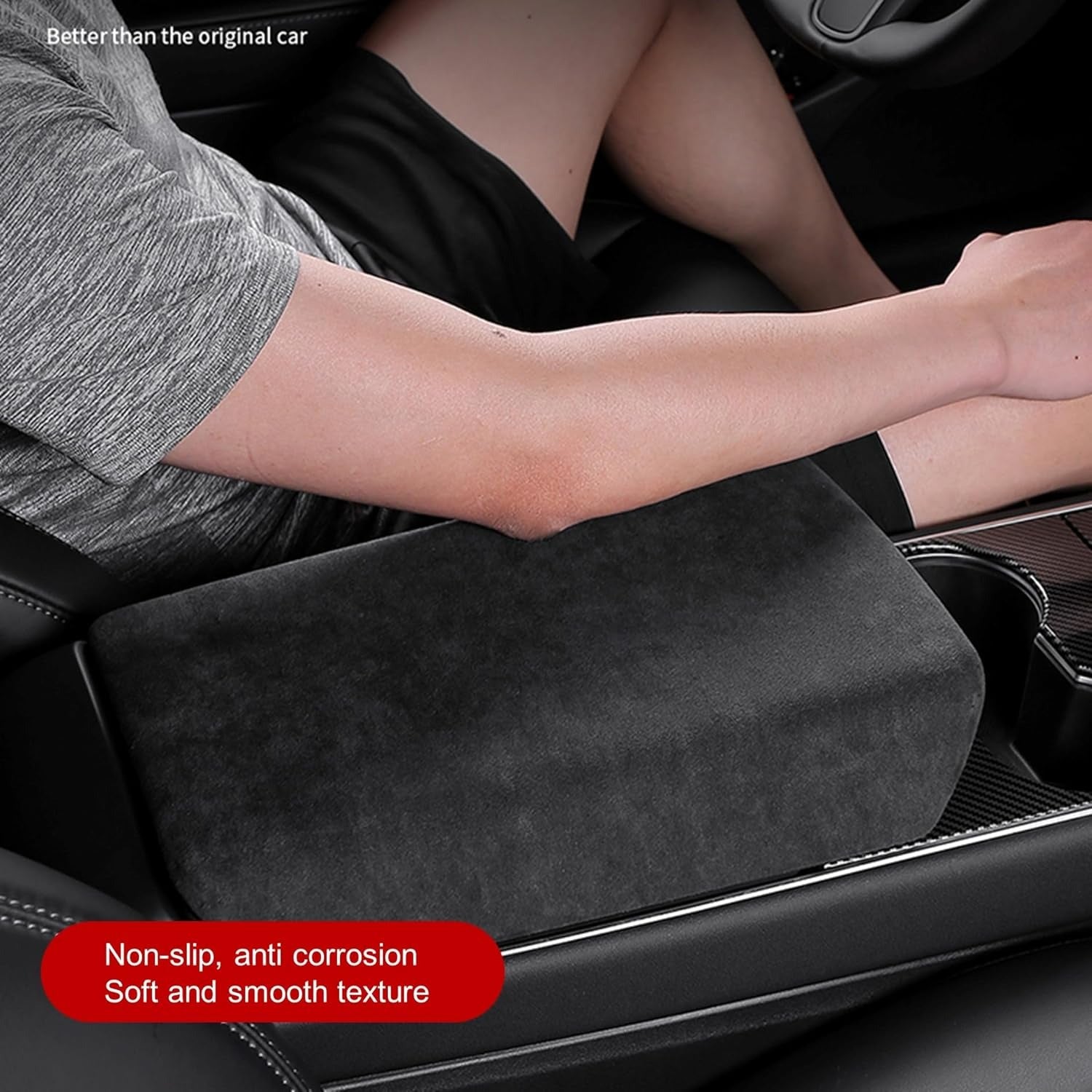 Tesla Alcantara Interior Protection Kit | Armrest Cover & Rear Air Vent Cover for Model Y Juniper (2025–2026) & Model 3 Highland (2024–2026)