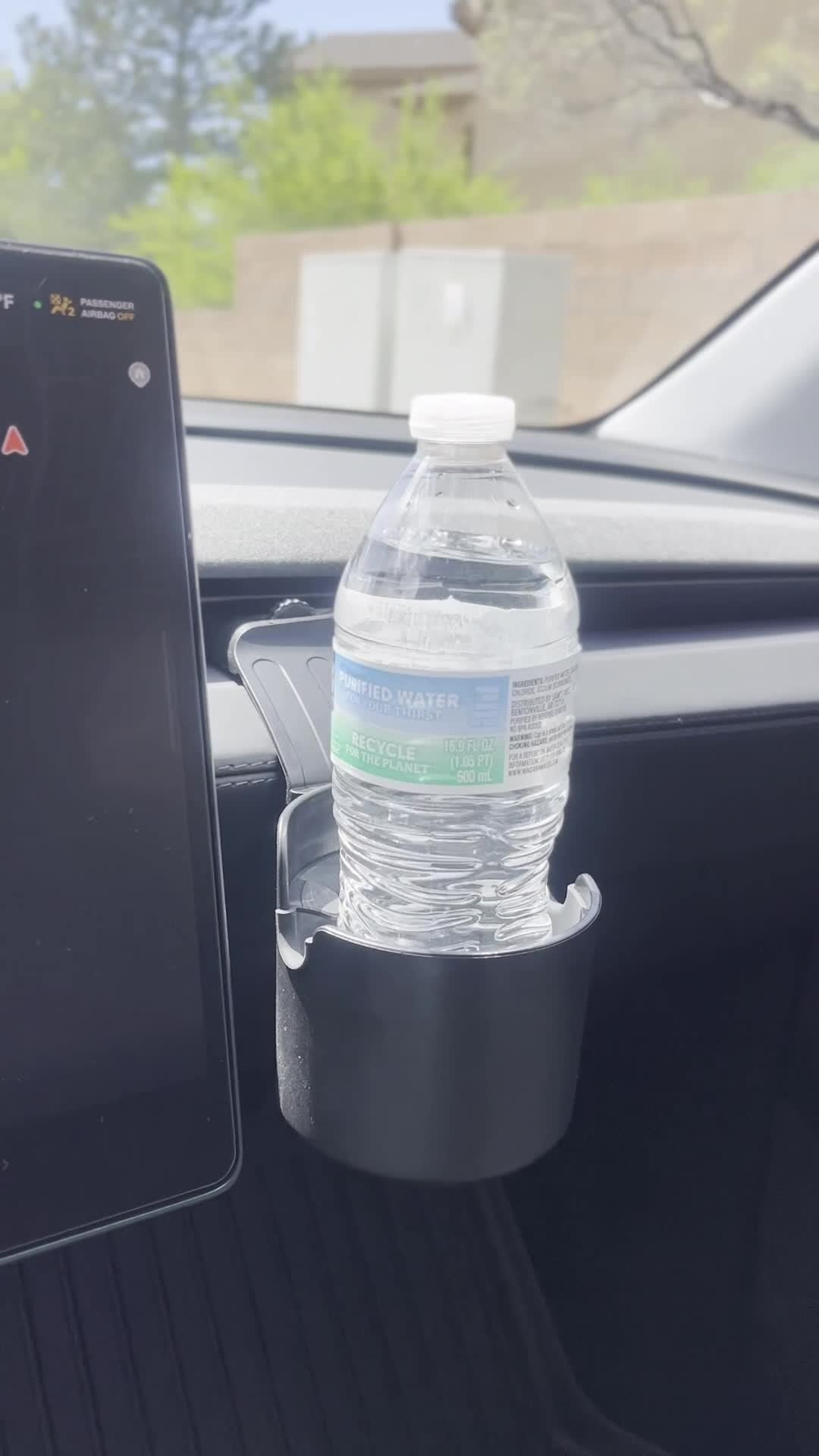 Tesla Dashboard Cup Holder & Storage Organizer for Model Y Juniper (2025–2026) & Model 3 Highland (2024–2026) | OEM Fit | Premium ABS | Easy Install