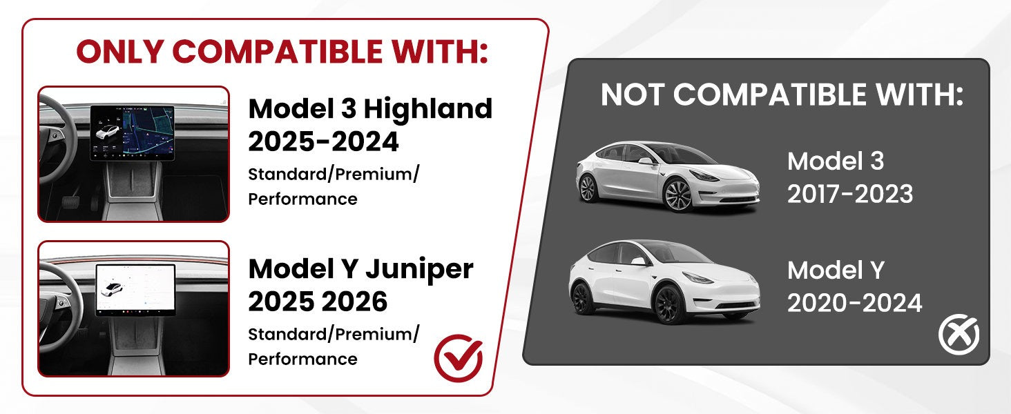 Under Screen Hidden Storage Organizer – Tesla Model Y Juniper & Model 3 Highland
