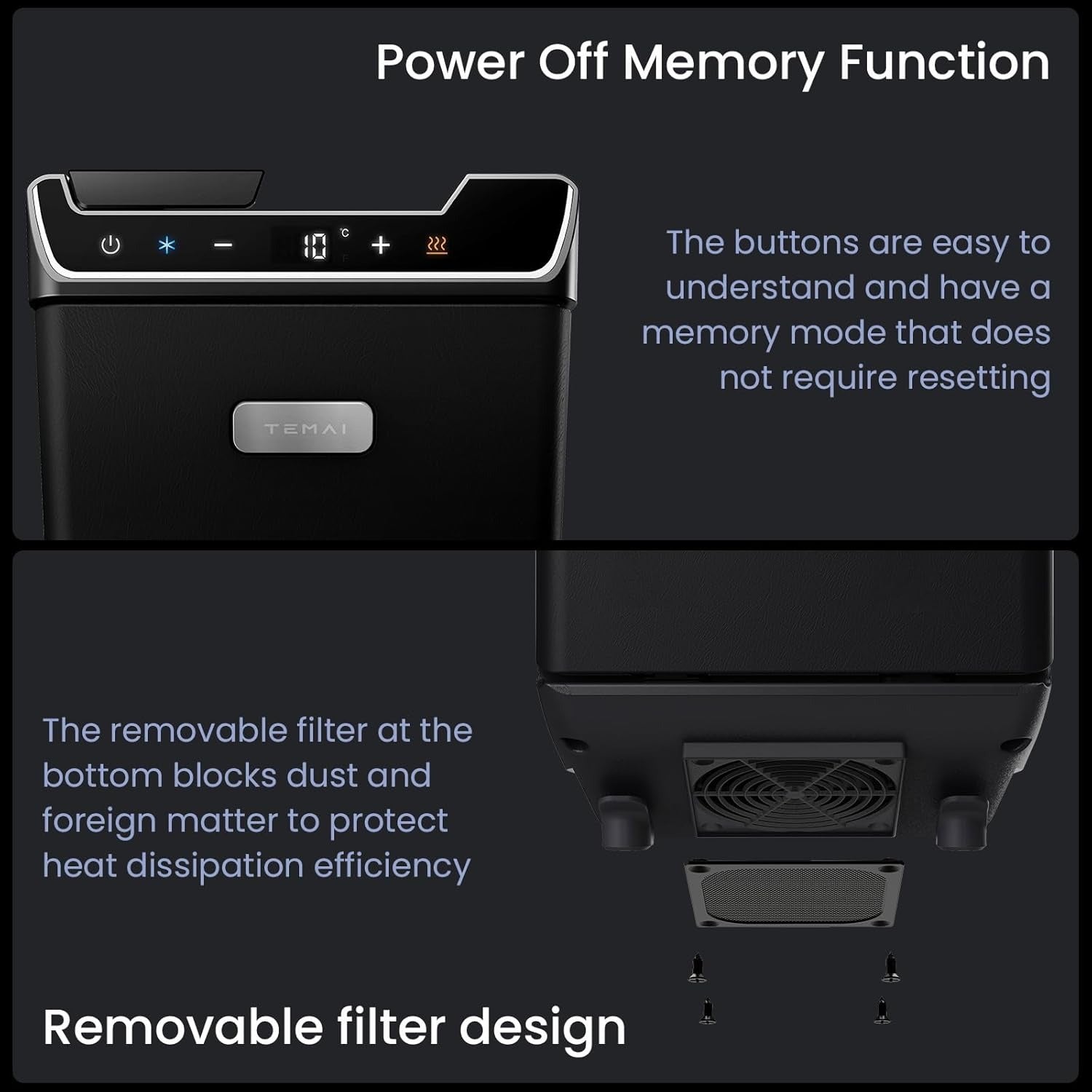 Car Refrigerator for Tesla Model Y Juniper, Rear Center Console Fridge for Model Y 2026~2025, Cooler & Warmer, Portable Freezer for Camping Commuting Sports & Traveling