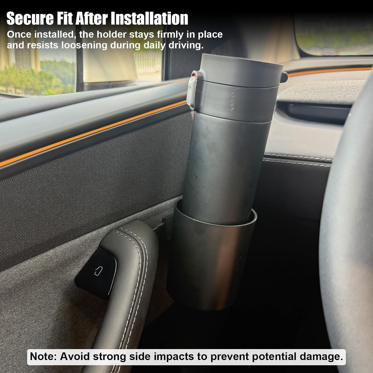 Tesla Door Handle Cup Holder Set for Model Y (2022–2026) & Model 3 (2022–2026) | OEM Fit | Premium ABS | Easy Install