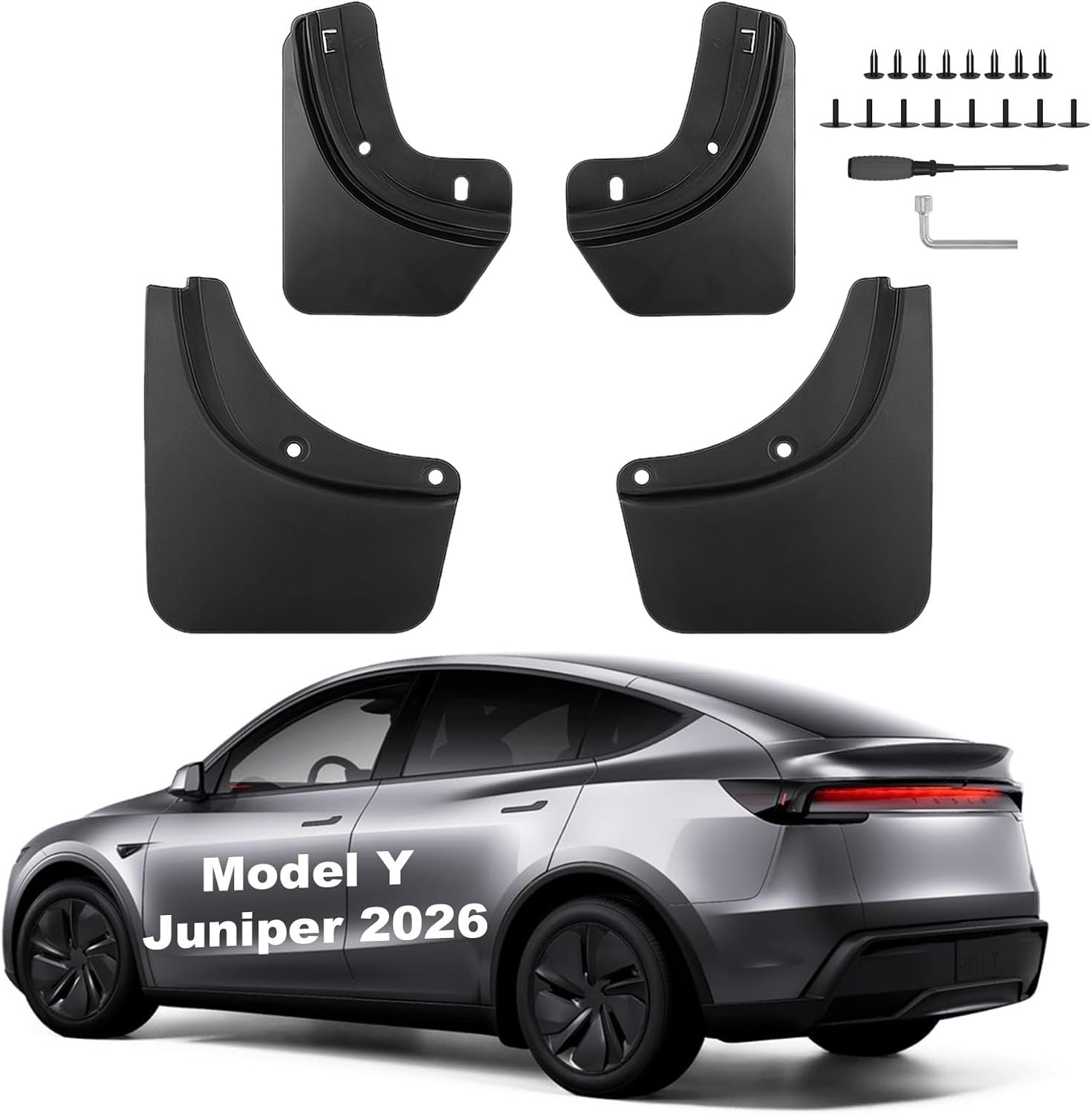 Tesla OEM Mud Flaps | No-Drill Splash Guards for Model Y & Model 3