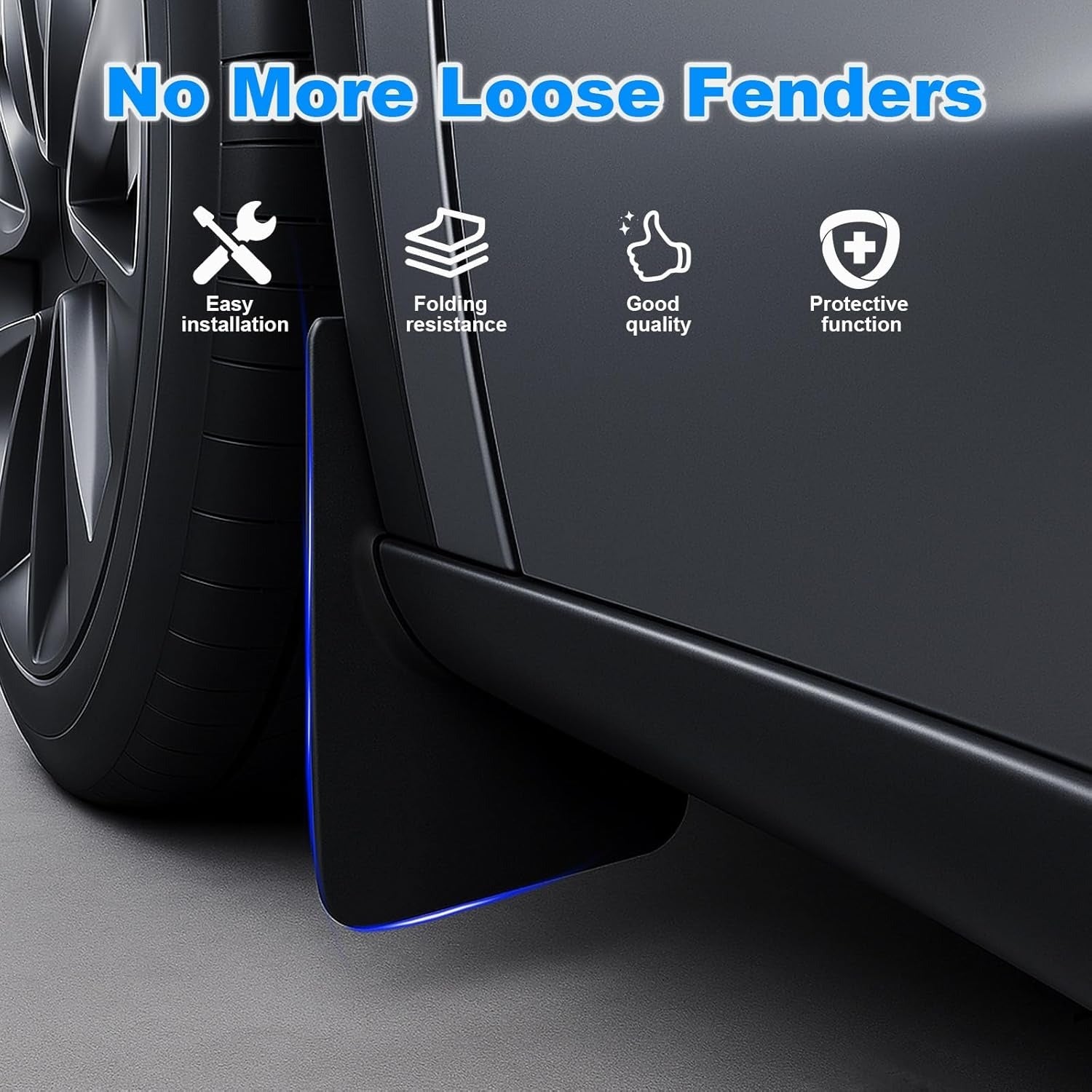 Tesla OEM Mud Flaps | No-Drill Splash Guards for Model Y & Model 3