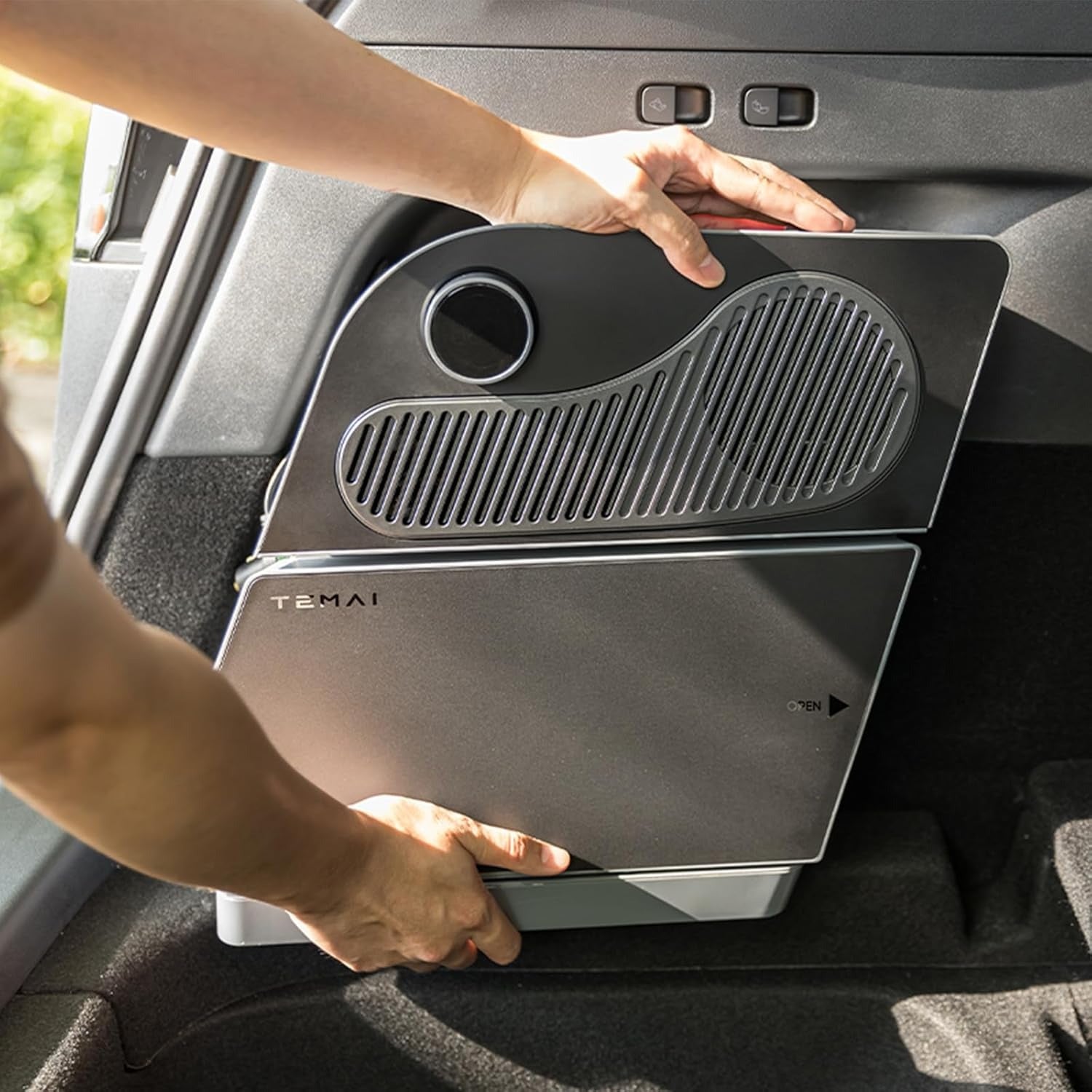 Car Refrigerator for Tesla Model Y 21-24, Model Y Junpier 2025+ 16L/17L Capacity Trunk Car Fridge, -6°C Cooling, Portable Freezer Cooler for Camping, Outdoor Driving