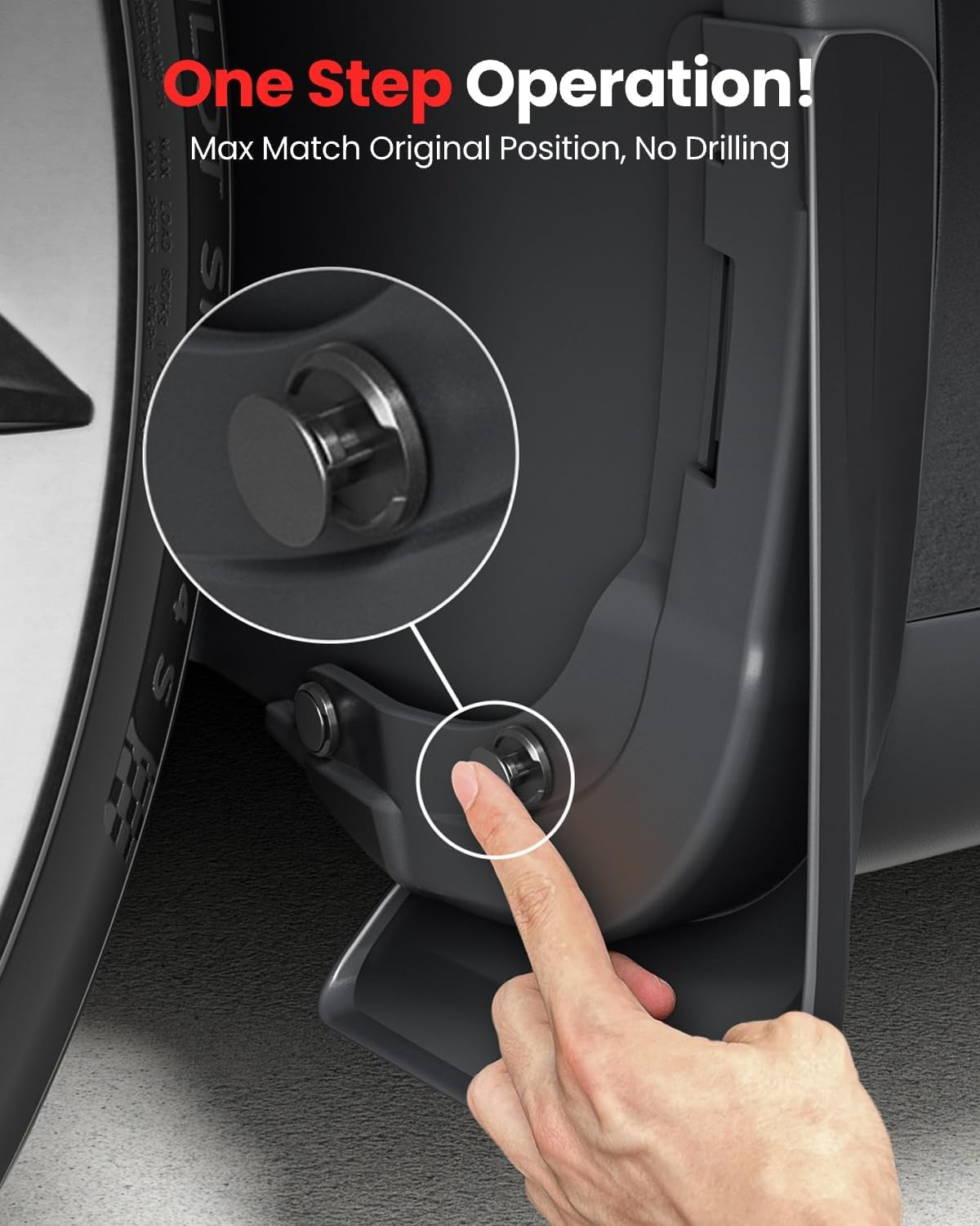 Tesla OEM Mud Flaps | No-Drill Splash Guards for Model Y & Model 3