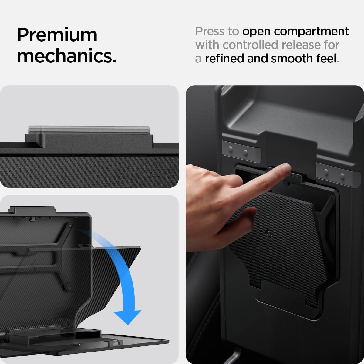 Tesla One-Touch Hidden Storage Box for Model Y Juniper (2025–2026) & Model 3 Highland (2024–2026)