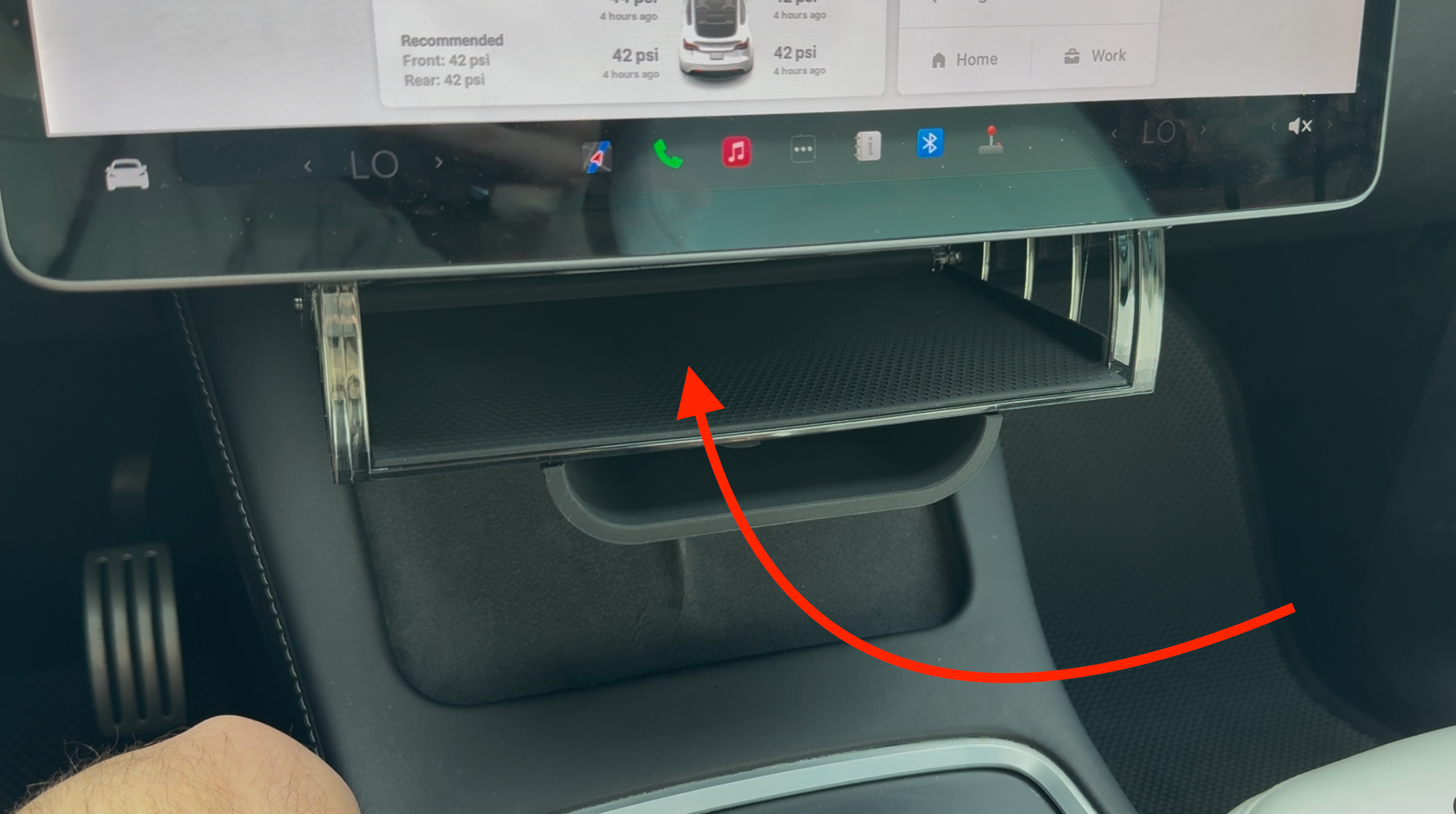 Under Screen Hidden Storage Organizer – Tesla Model Y Juniper & Model 3 Highland