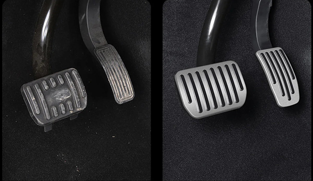 Tesla Aluminum Performance Pedal Covers | Non-Slip Brake & Accelerator Pedal Set for Model Y (2020–2026) & Model 3 (2021–2023)