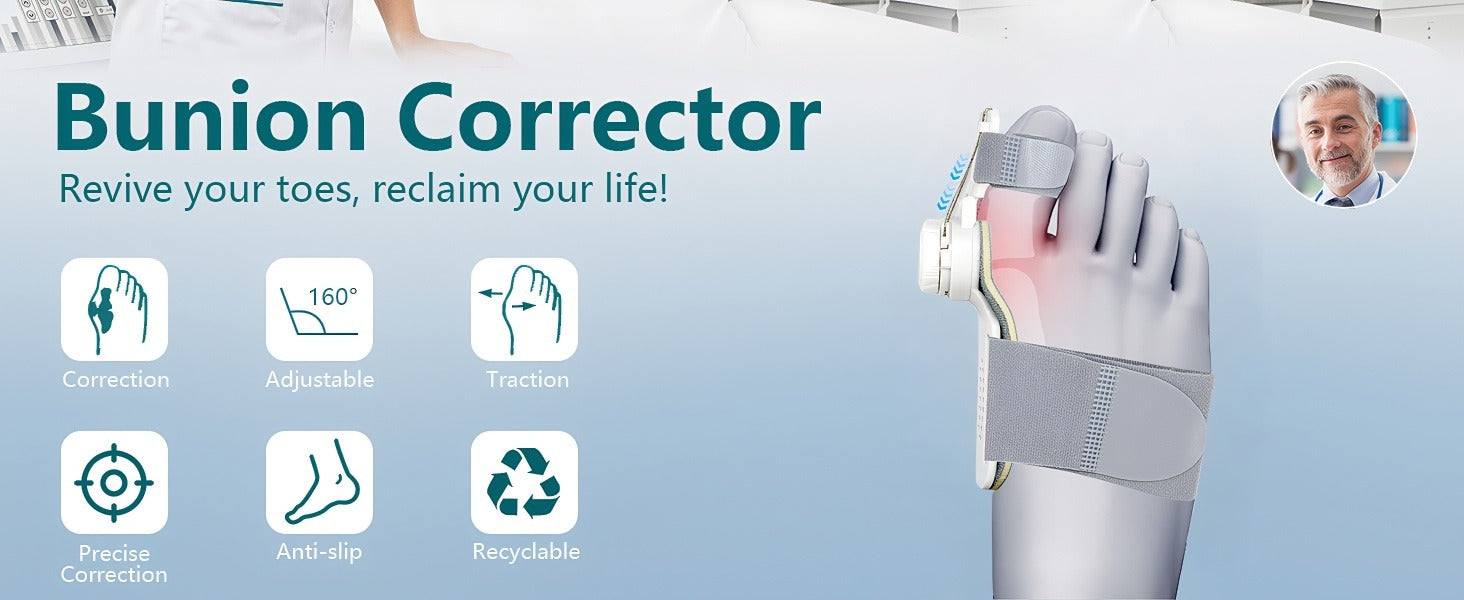 Adjustable Bunion Corrector for Women & Men | Big Toe Alignment Support