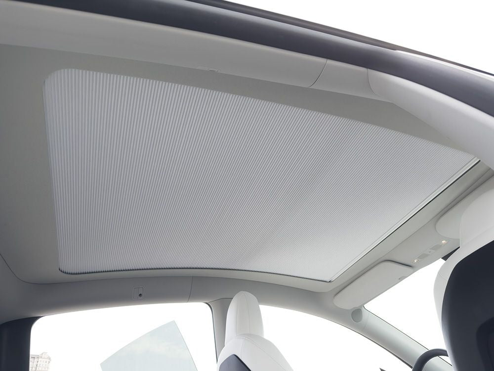 Tesla Model Y Retractable Slim Sunroof Sunshade – Upgraded Sliding Frame Version (Fits New & Old Model Y)