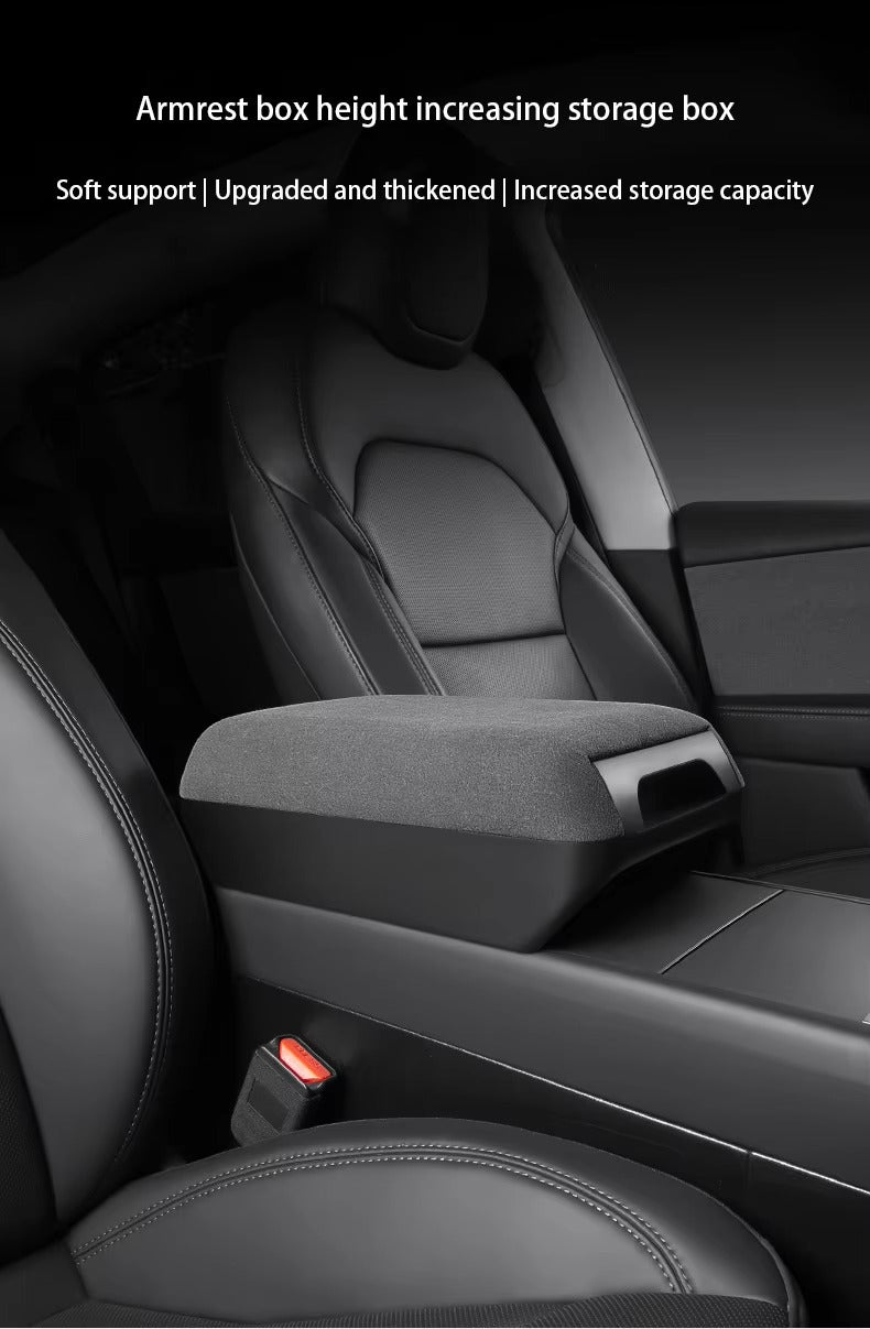Tesla Center Console Armrest Height Extension Storage Box for Model YL (2025–2026), Model Y Juniper (2025–2026) & Model 3 Highland (2024–2026)