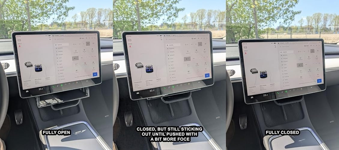Under Screen Hidden Storage Organizer – Tesla Model Y Juniper & Model 3 Highland