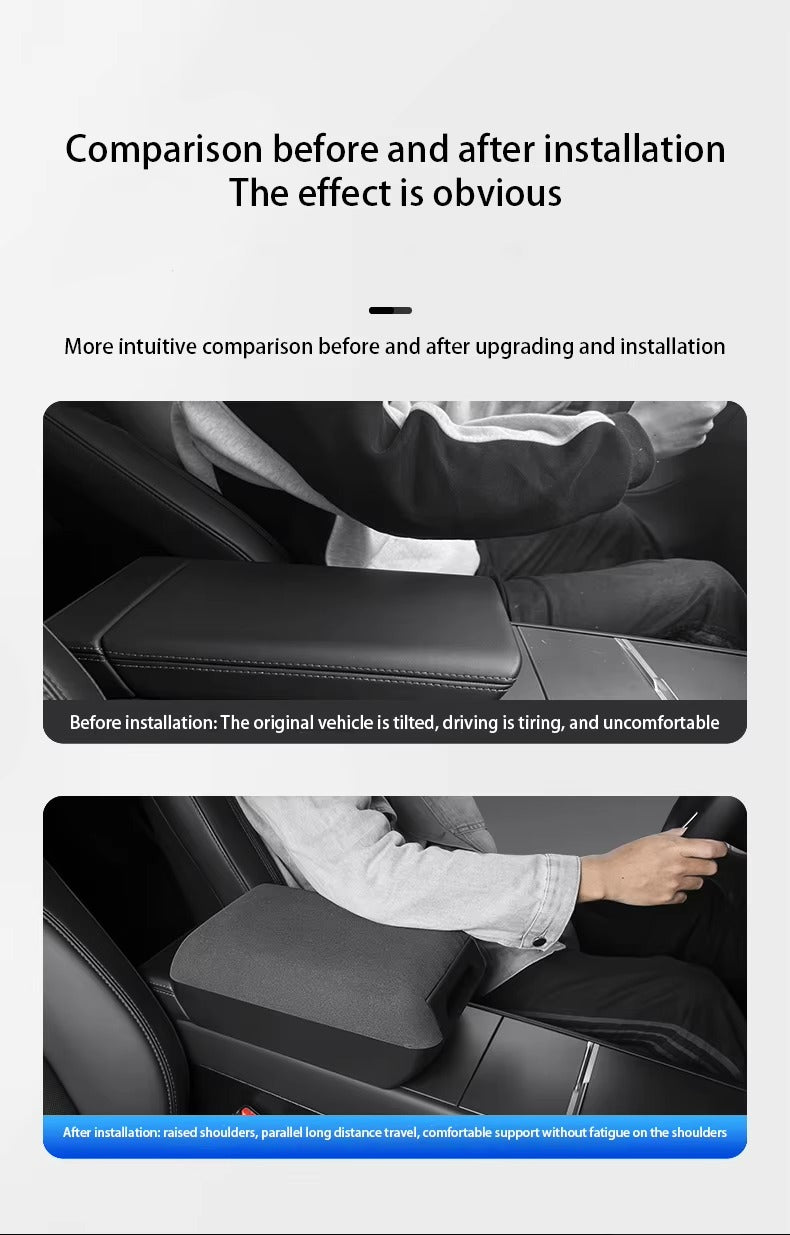 Tesla Center Console Armrest Height Extension Storage Box for Model YL (2025–2026), Model Y Juniper (2025–2026) & Model 3 Highland (2024–2026)