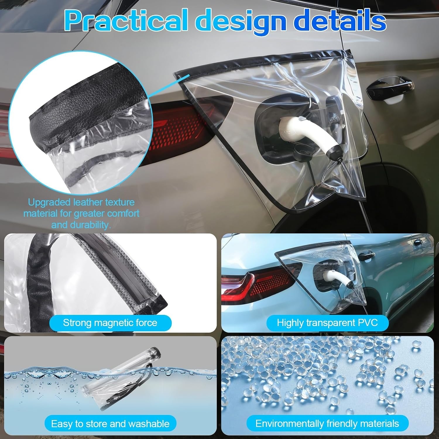 Magnetic EV Charging Port Weatherproof Cover | Waterproof, Dustproof & All-Weather Protection