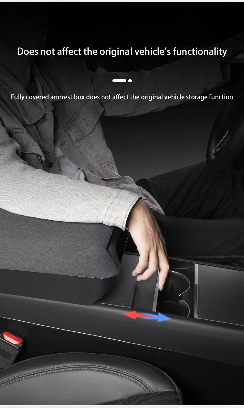 Tesla Center Console Armrest Height Extension Storage Box for Model YL (2025–2026), Model Y Juniper (2025–2026) & Model 3 Highland (2024–2026)