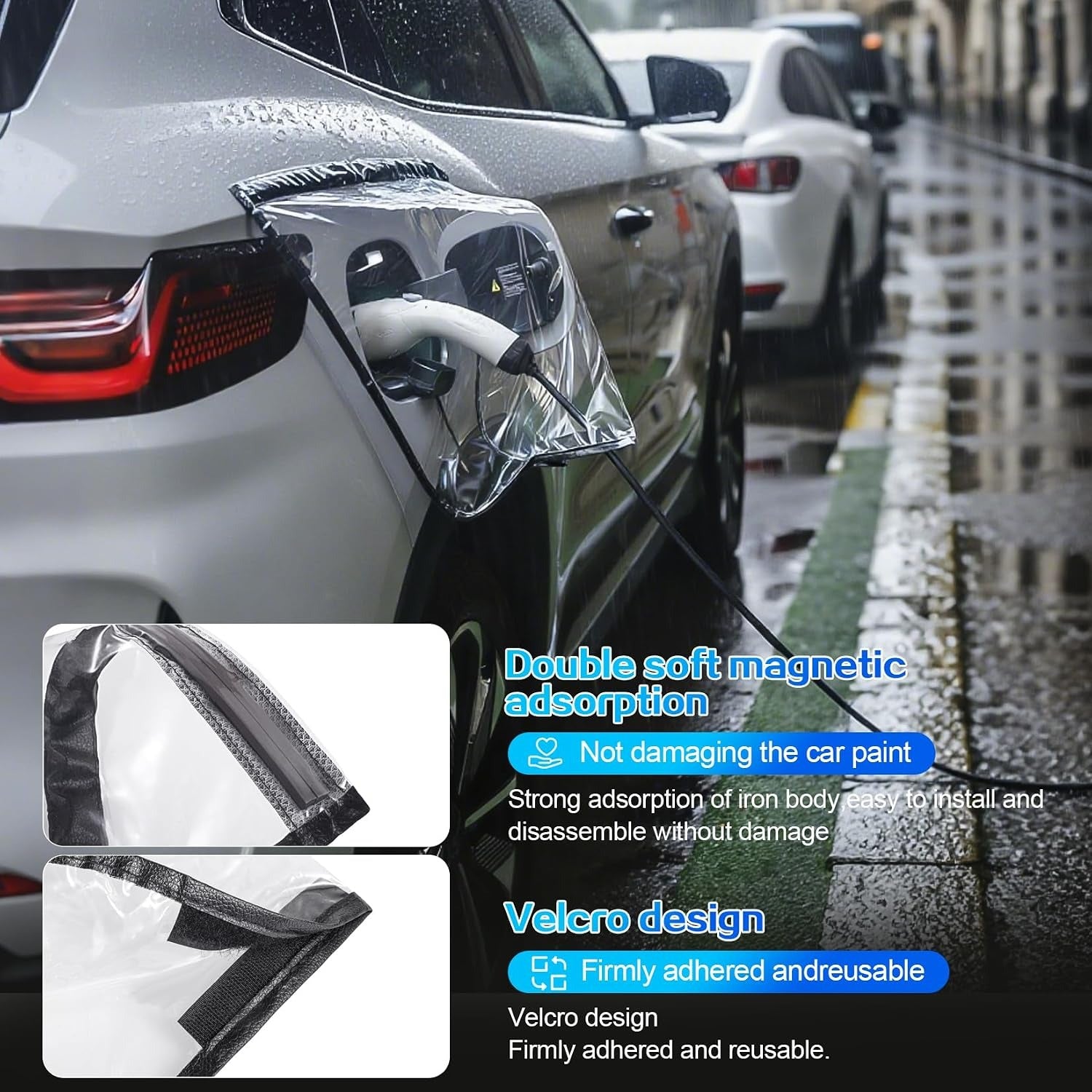 Magnetic EV Charging Port Weatherproof Cover | Waterproof, Dustproof & All-Weather Protection